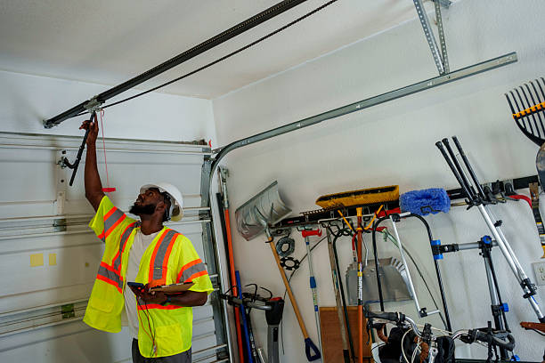 Professional Garage Door Panel Replacement technician working in Hillsborough, NC